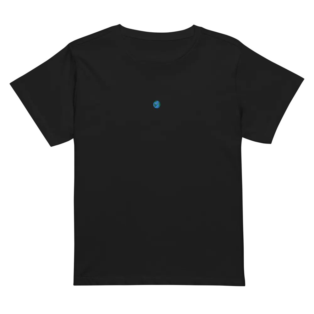 [Happy] Earth-tan \ Embroidered Baby Tee product image (2)