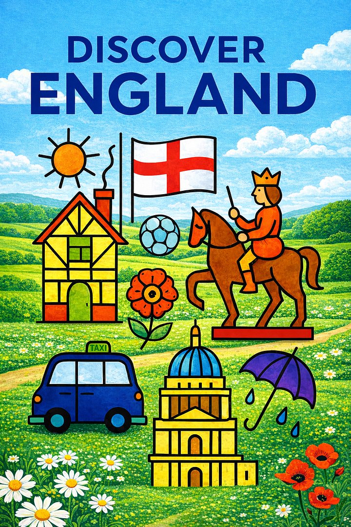 Free “Discover England” Poster – European Wall Art Printable (A4 & US Letter PDF) product image (1)