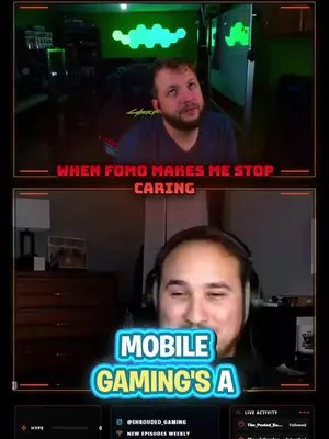 When FOMO makes you stop caring instead. agreener on mobile-game characters, grinding and spending. From This Week at Shrouded episode 167 with agreener and Wrecked. #ThisWeekAtShrouded #SGC #Gaming #Shorts