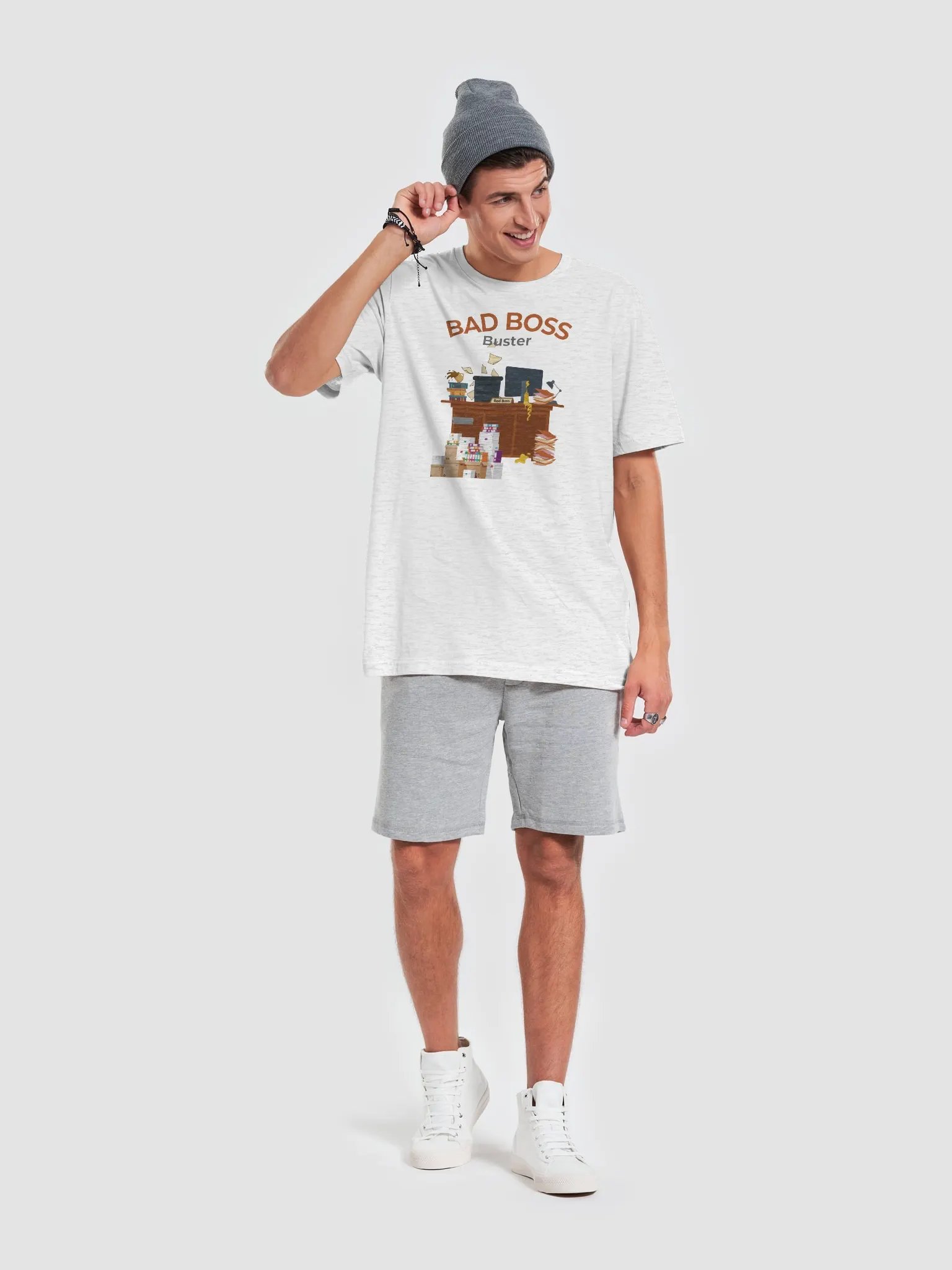 Bad Boss Buster Black Logo Tee product image (6)