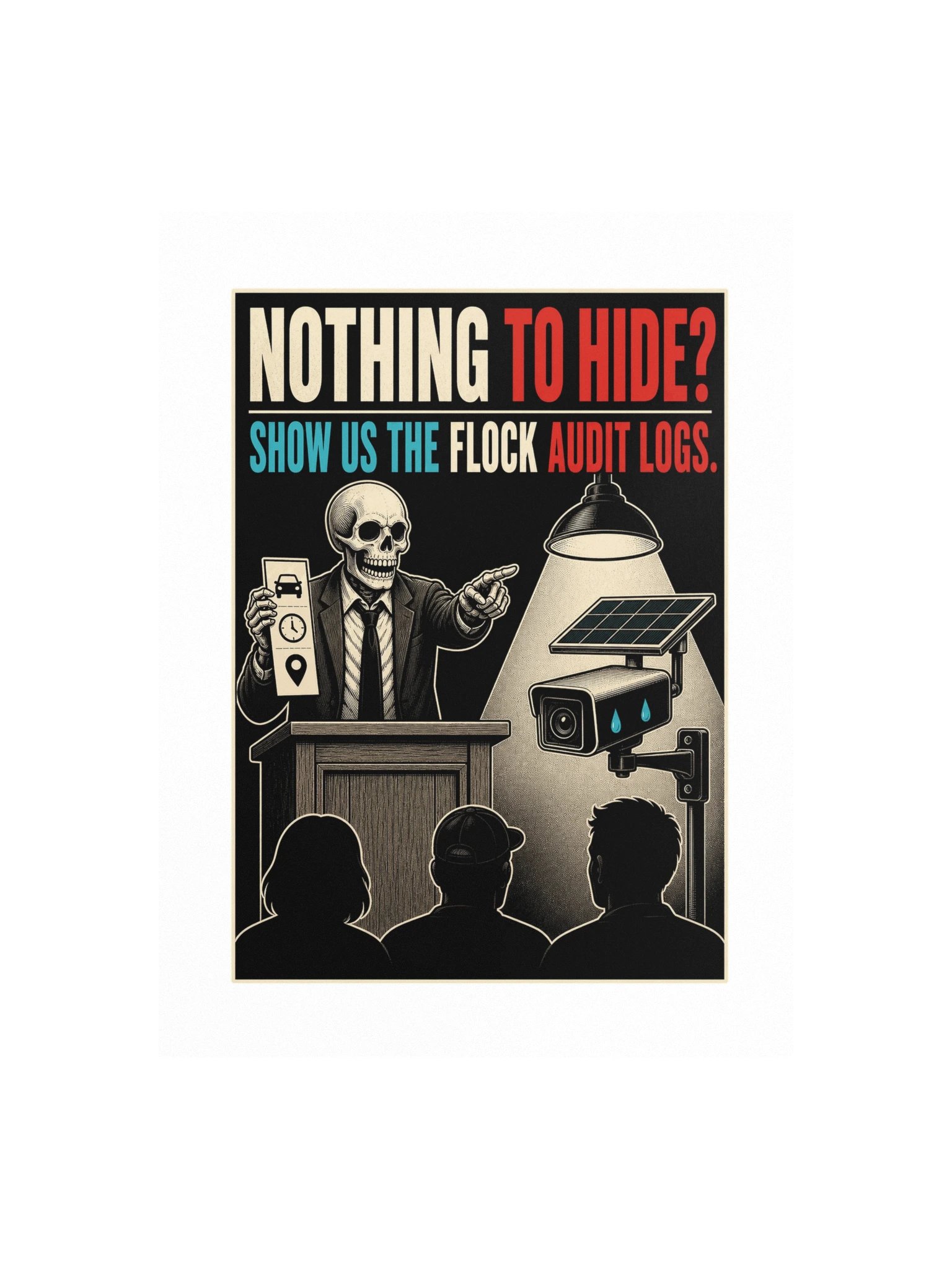 Nothing to Hide? Show Us the Flock Audit Logs — Matte Poster product image (1)