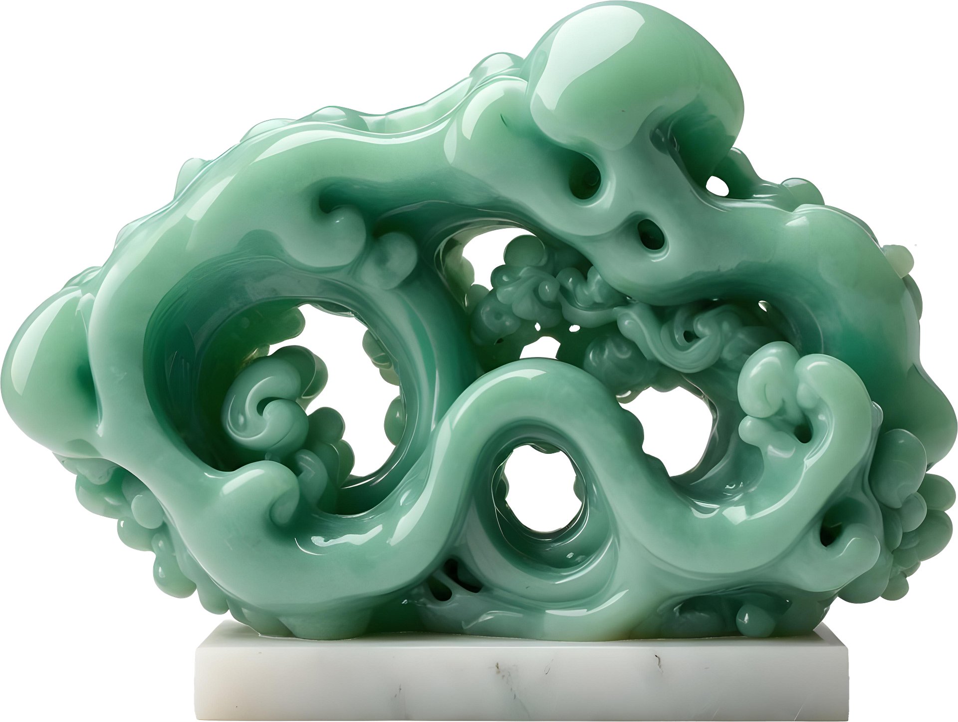 Jade Signature – Jade Wave Sculpture PNG product image (1)