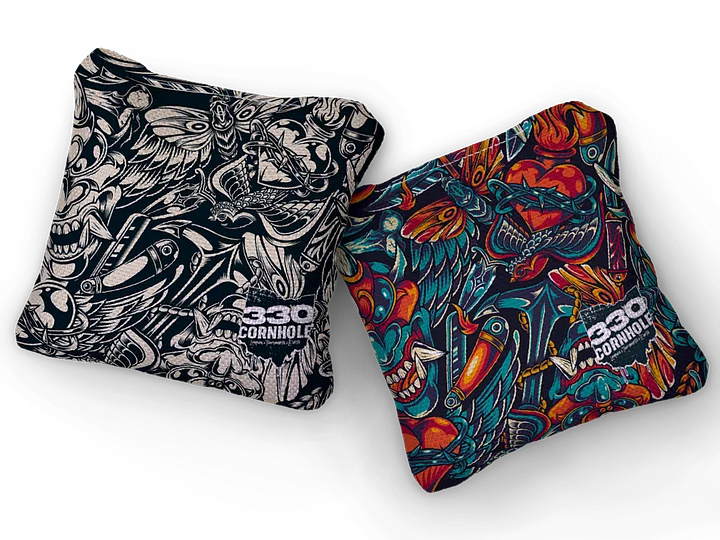 330 Cornhole Tattoo Premium All Weather Cornhole Bags QTY 8 product image (1)