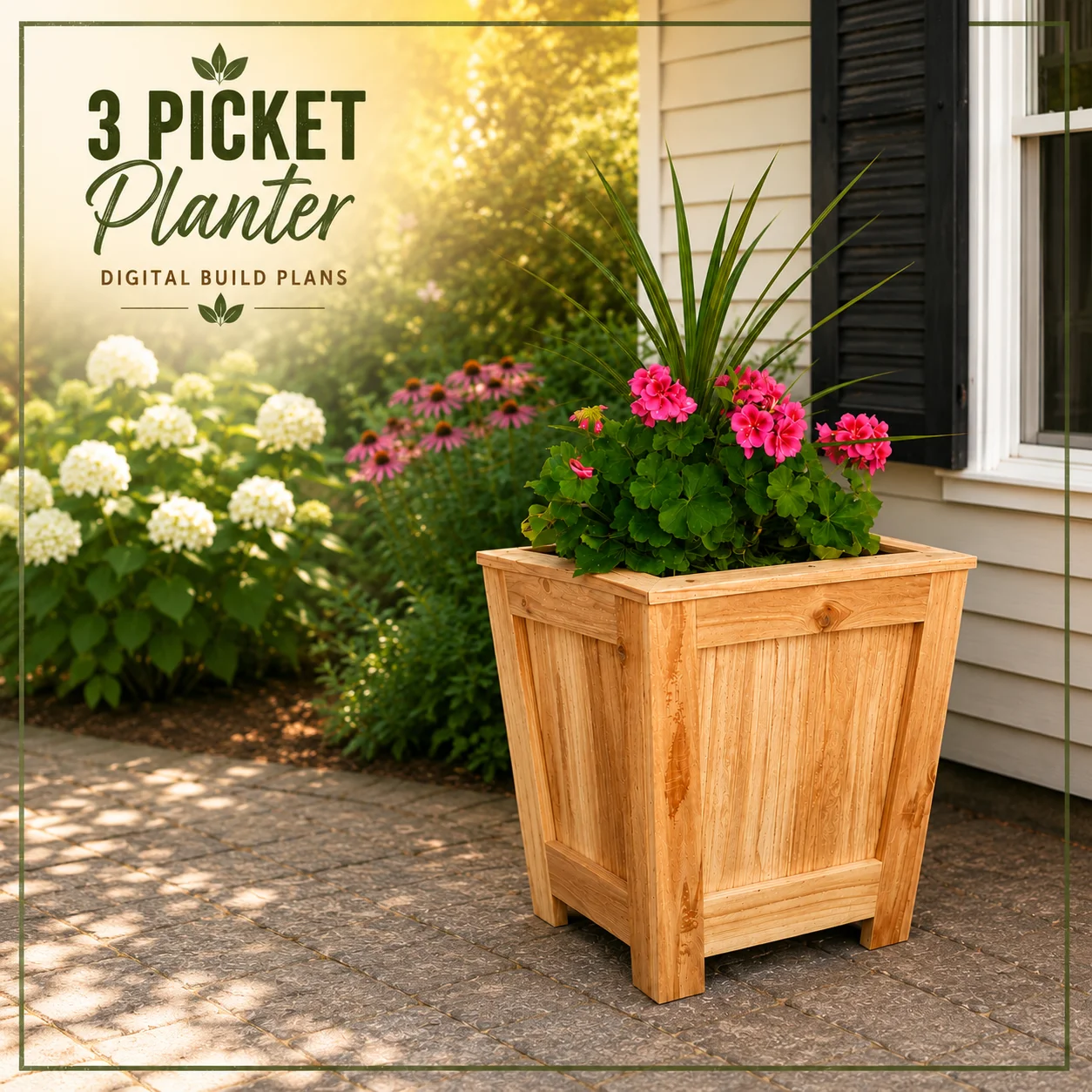 Three Picket Box Planter Plan product image (1)
