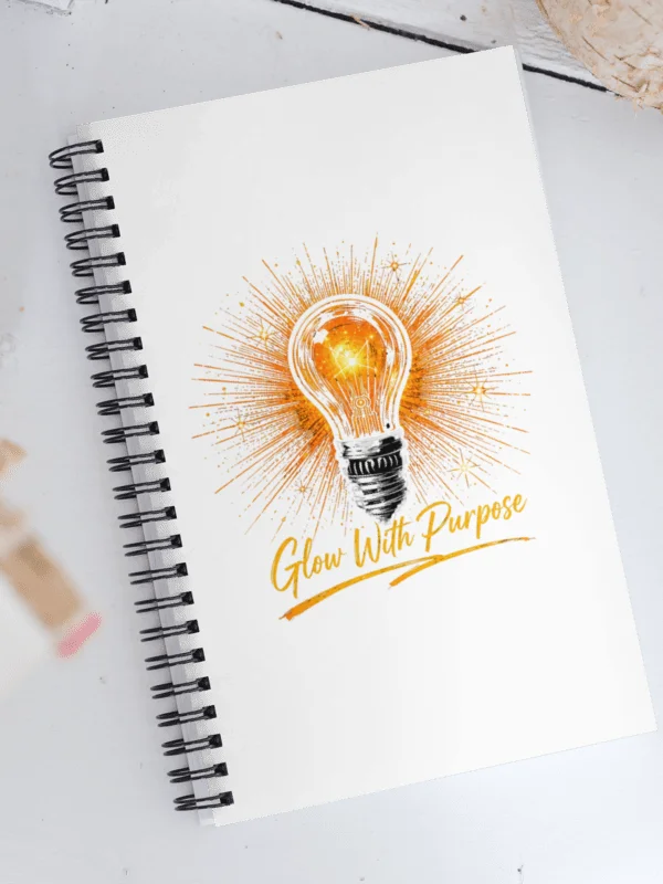 Glow With Purpose Spiral Notebook | Inspirational Journal for Reflection product image (3)
