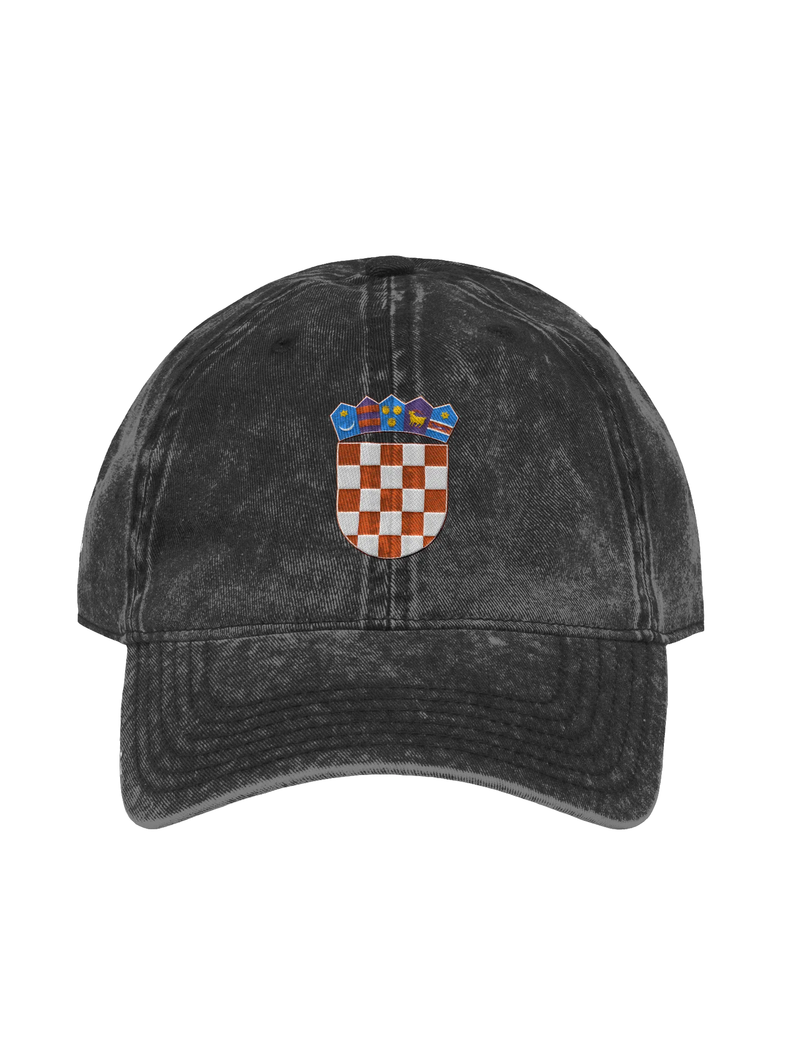 Croatia Coat Of Arms Flag Embroidery Vintage Hat product image (2)