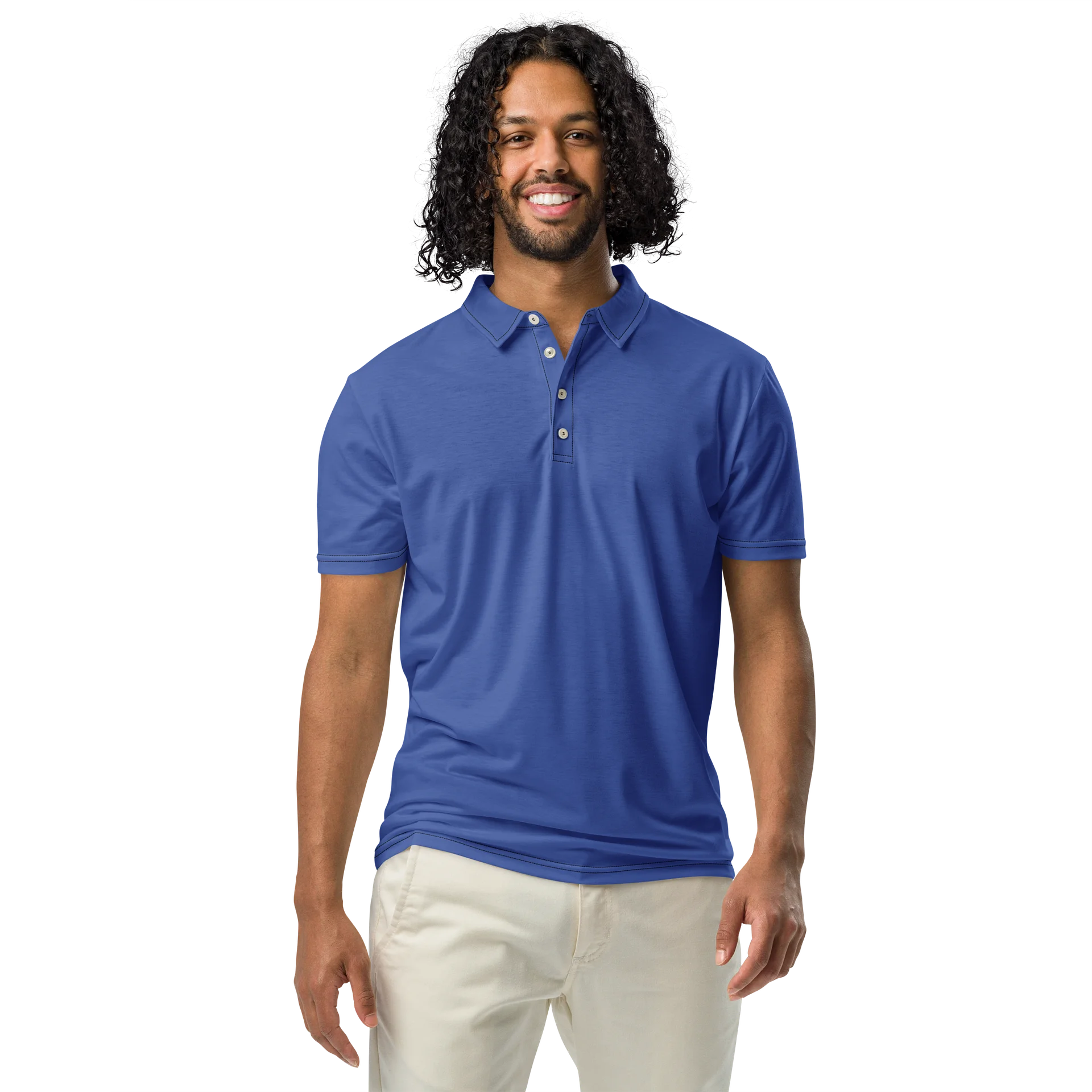 Classic Blue Slim Fit Polo Shirt product image (3)