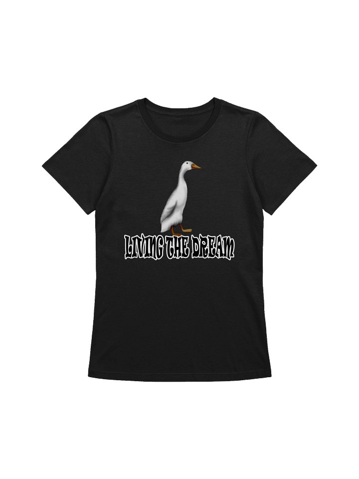 Duck "LIVING THE DREAM" T-Shirt. Women's Bella+Canvas Supersoft Relaxed-fit T-Shirt product image (1)