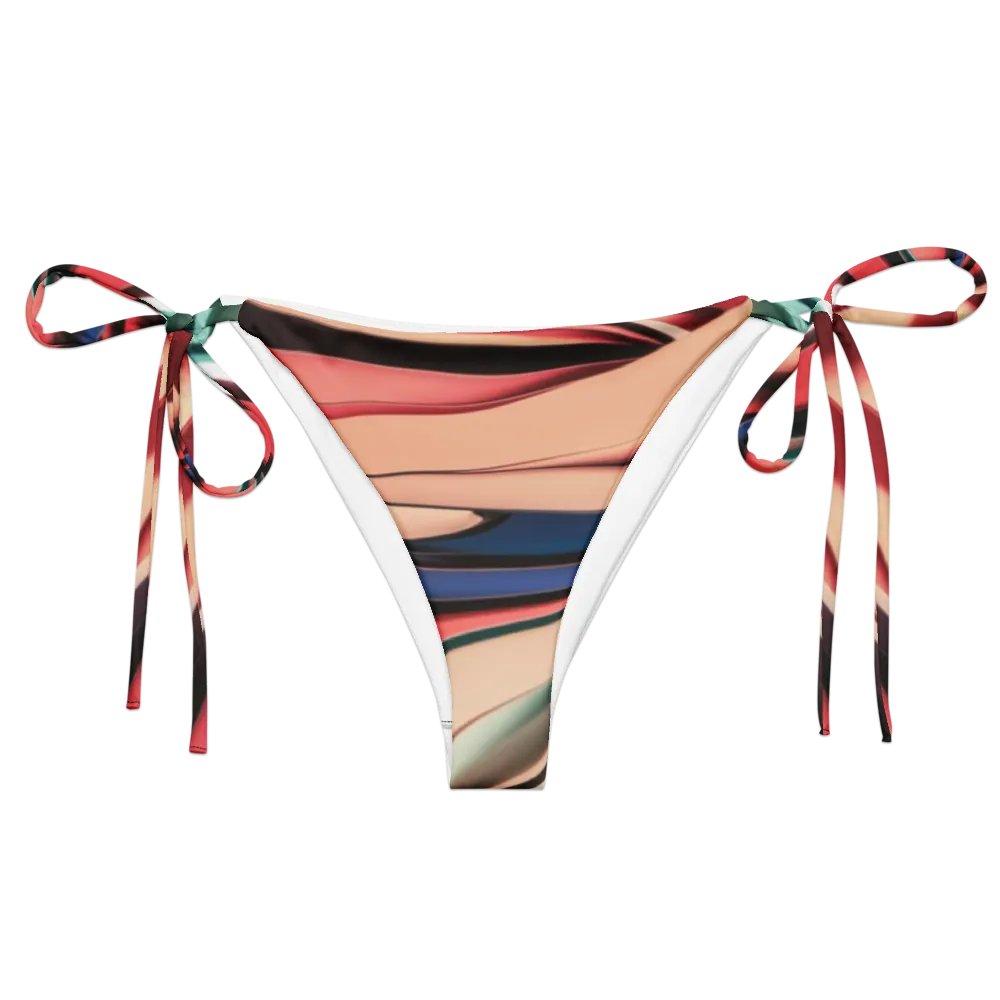 TDS Music Recycled String Bikini Bottom in Abstract Colors (2XS-6XL) product image (3)