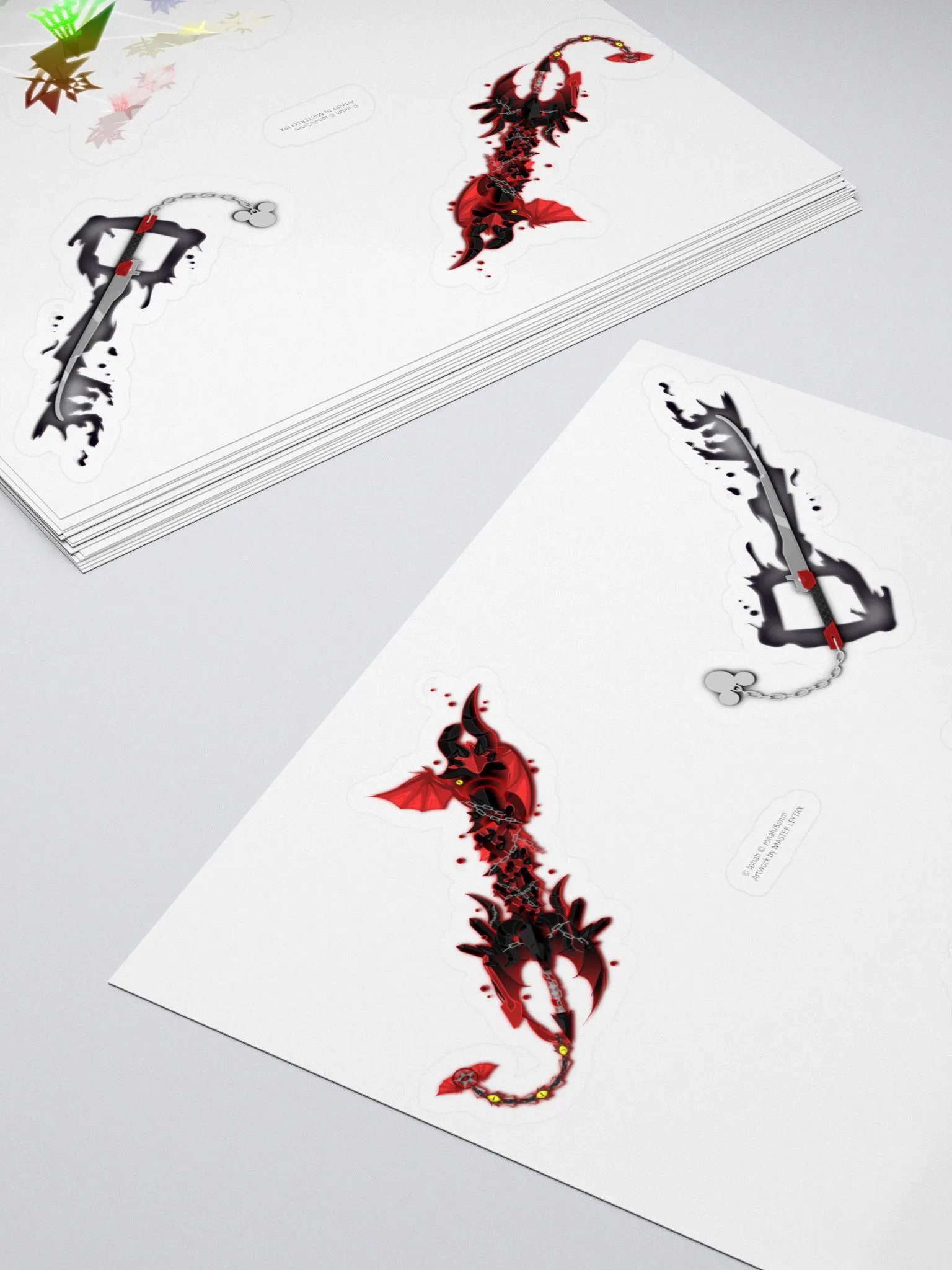 Custom Keyblade Sticker Sheet 13 - Villain Keyblades product image (4)