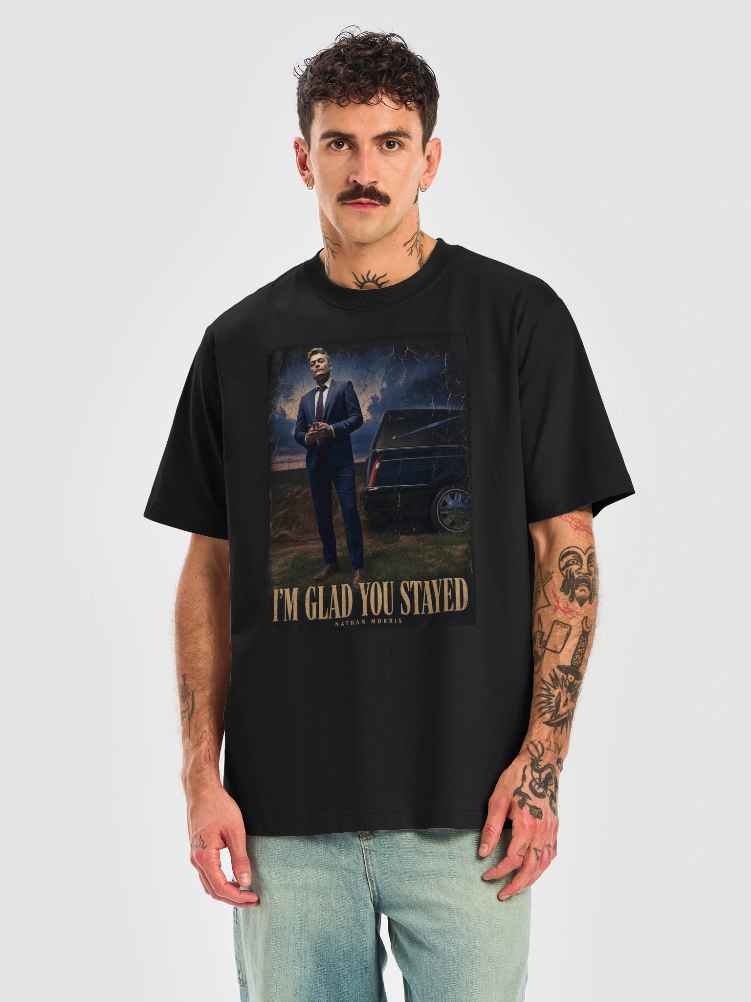 I’m Glad You Stayed Vintage Poster Tee product image (5)