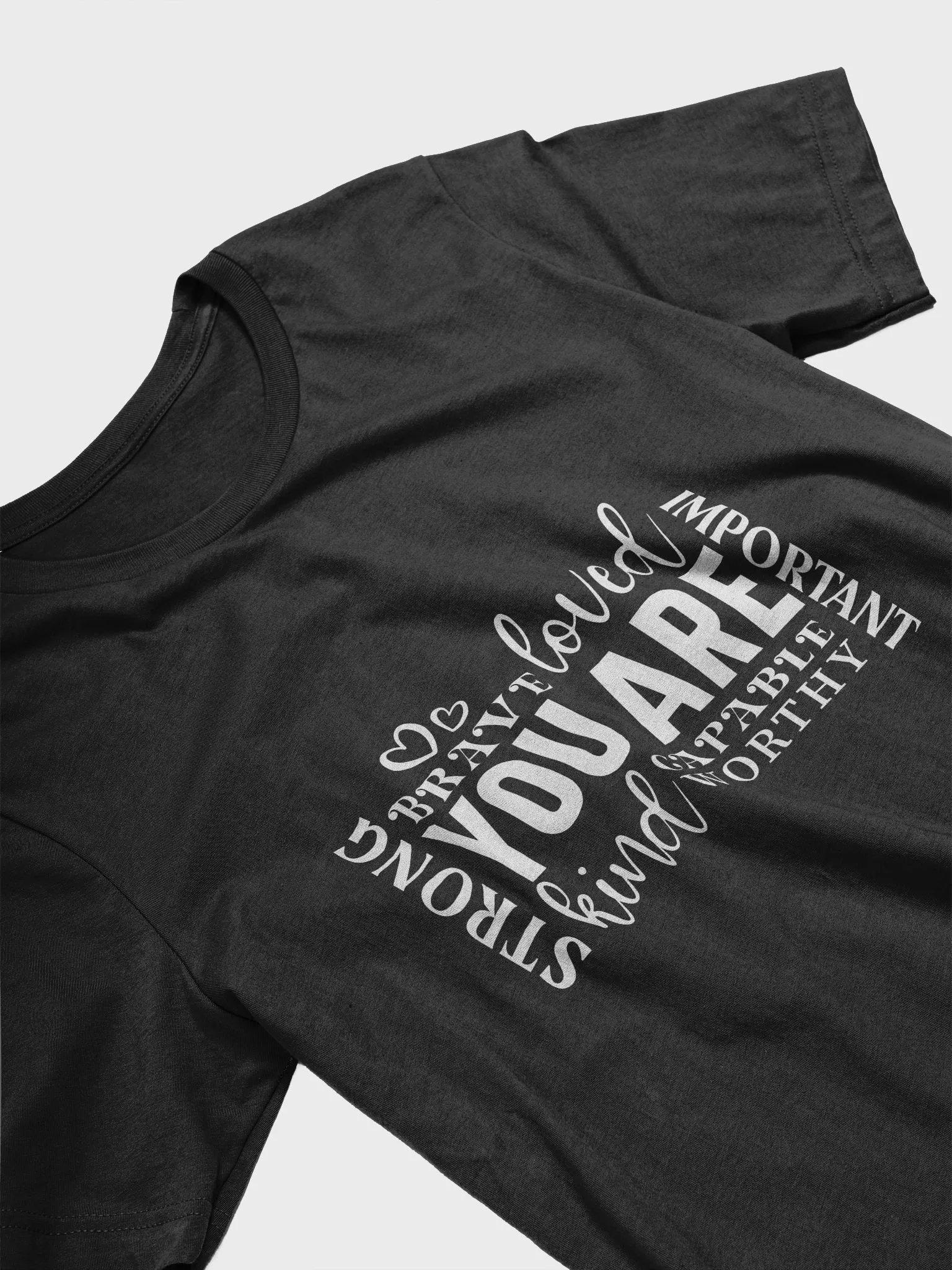 You Are Loved Strong Kind Brave - Women's Black T-Shirt product image (4)