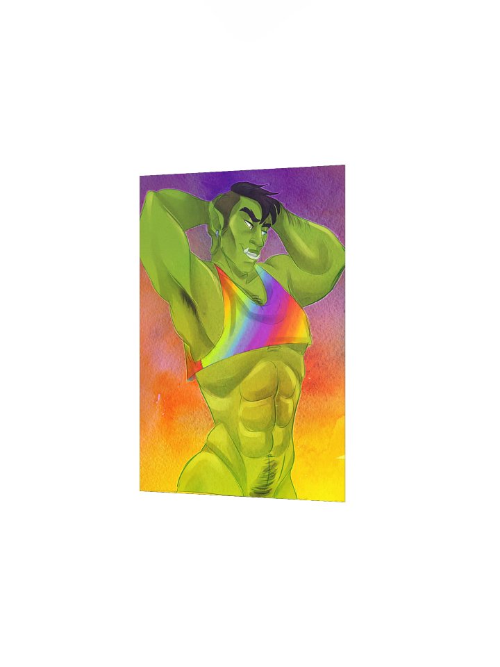 Pride Orc Bara Himbo Pinup Art Print product image (2)