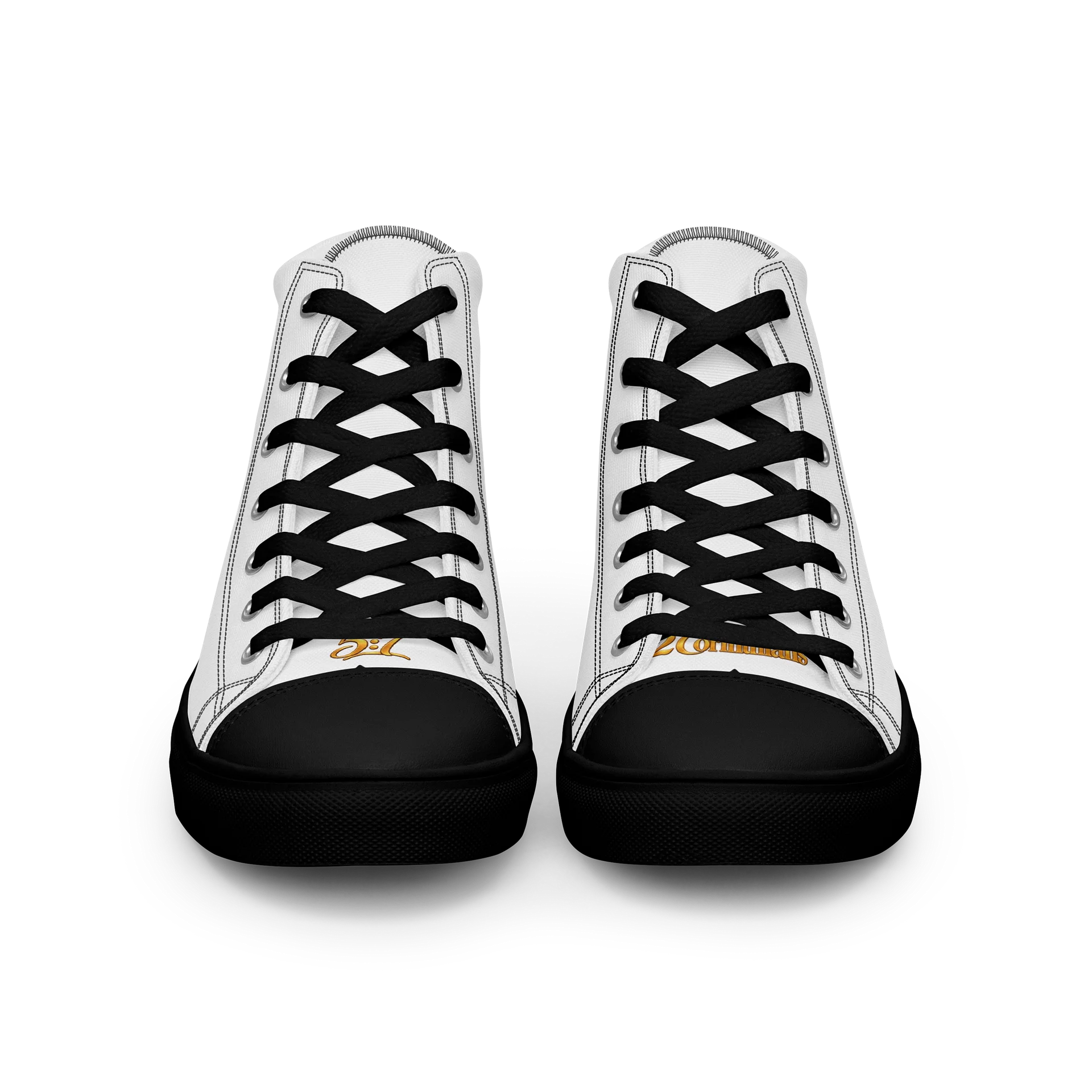 Walk by Faith Women’s High-Top Sneakers – Black & Gold product image (5)