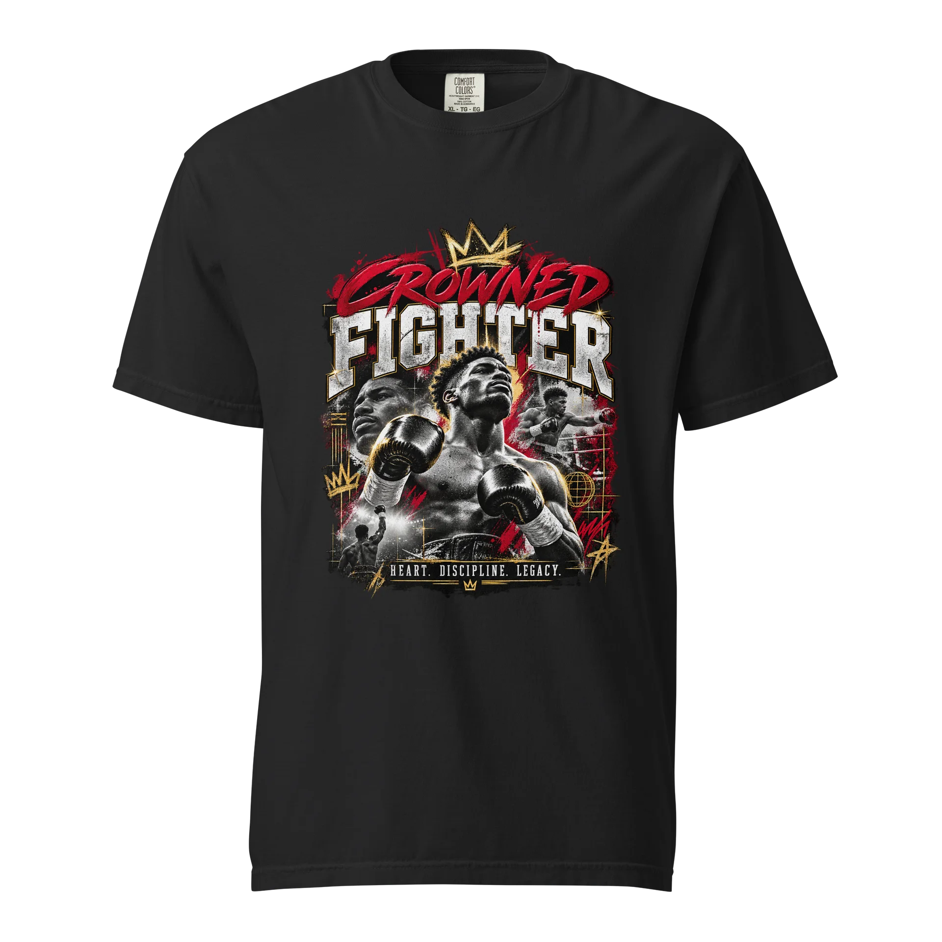 Crowned Fighter Boxing Graphic Tee product image (1)