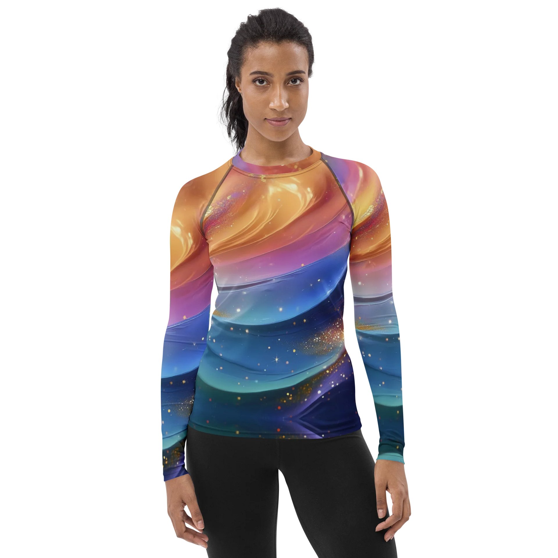 Celestial Wave Women's Rash Guard product image (1)