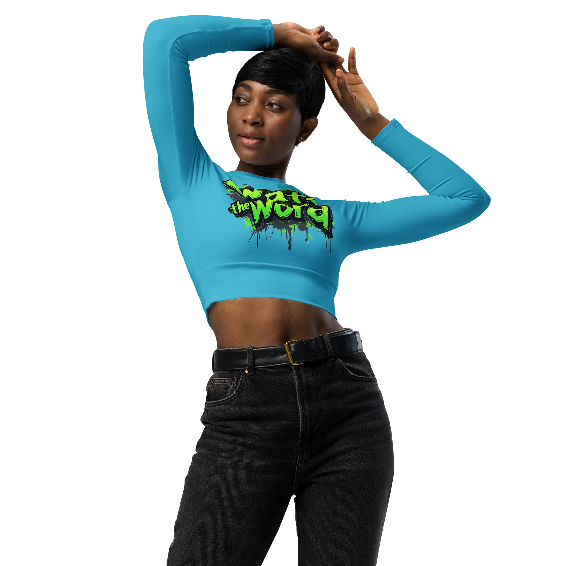 What's the Word Long Sleeve Crop Top product image (3)