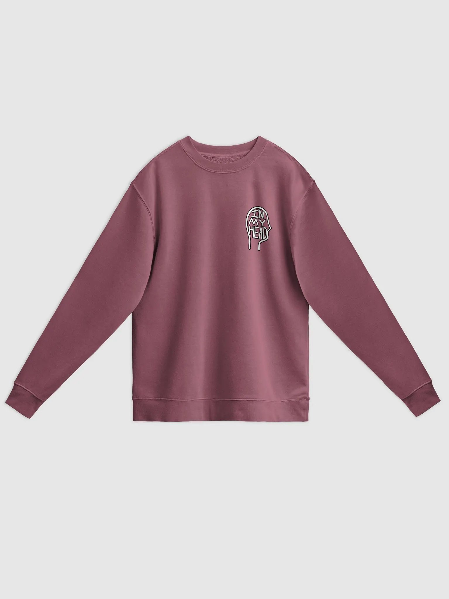 In My Head (sm. lined design) printed pigment crewneck product image (17)