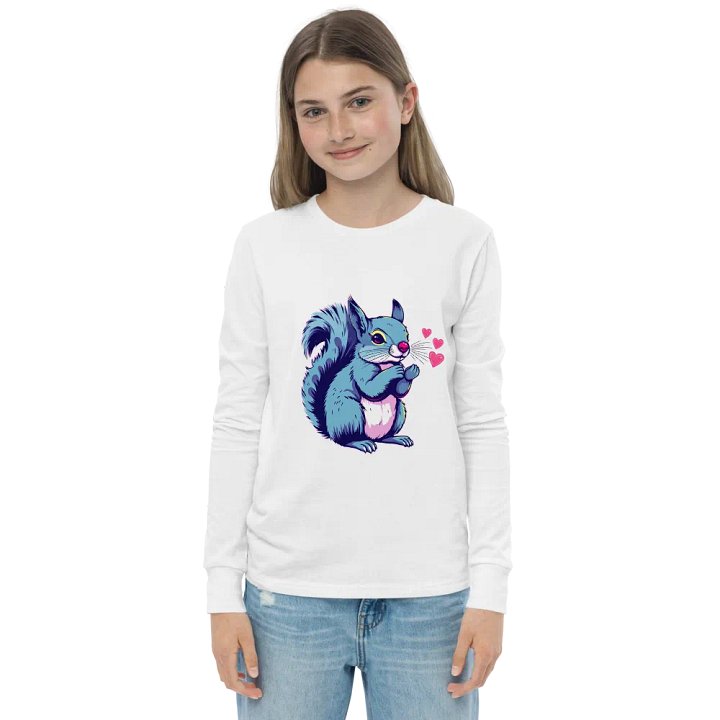 Squirrel Love Youth Long Sleeve Tee product image (1)