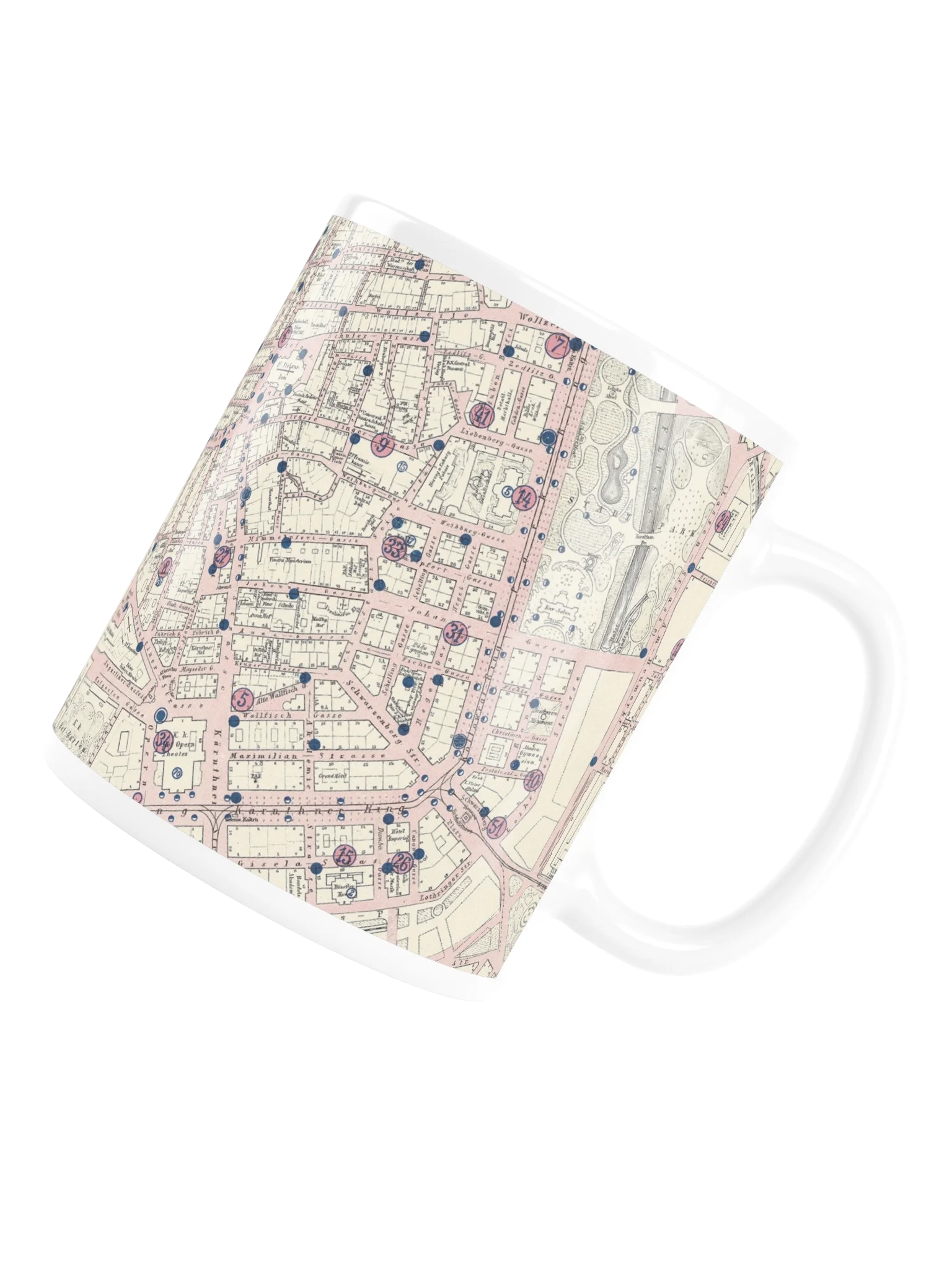 Vintage City Map Glossy Mug product image (6)