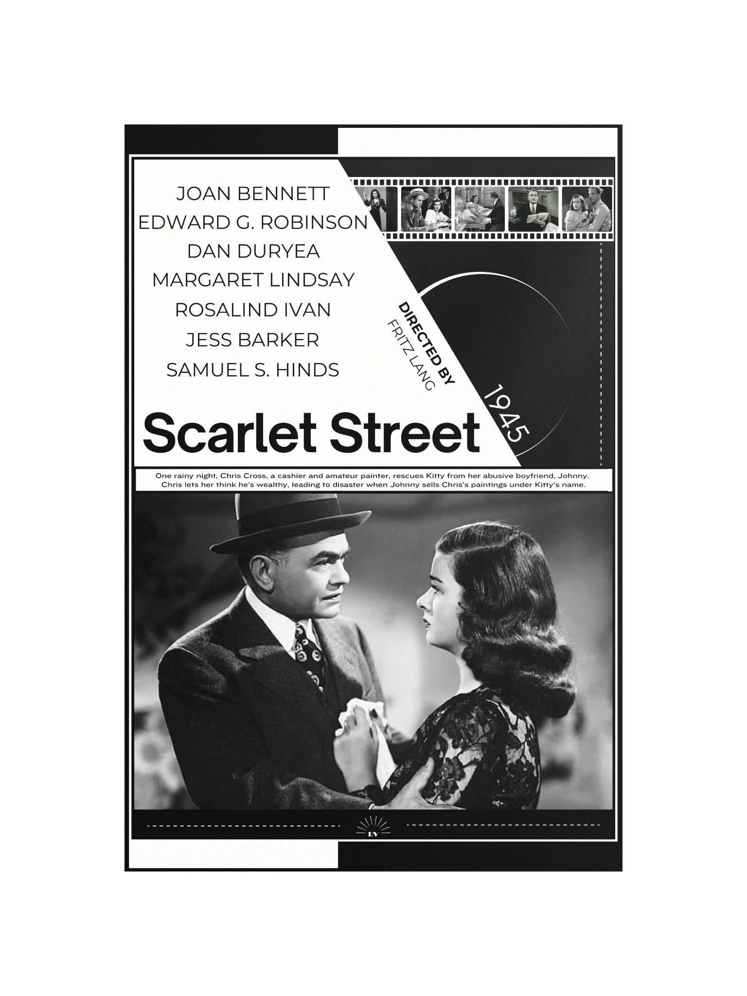 Scarlet Street with Edward G. Robinson and Joan Bennett 1945 | Movie Poster | 12x18 Wall Art product image (4)