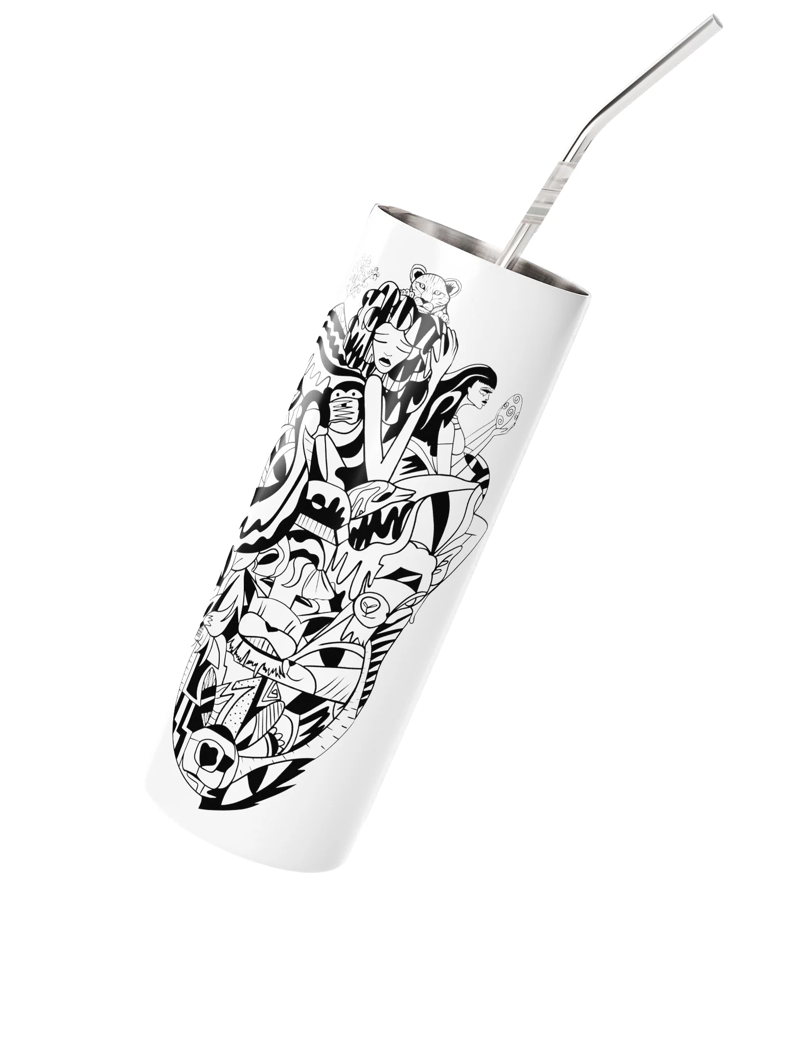 Stainless Steel Tumbler Travel Mug: Goddess Mother in Bloom product image (2)