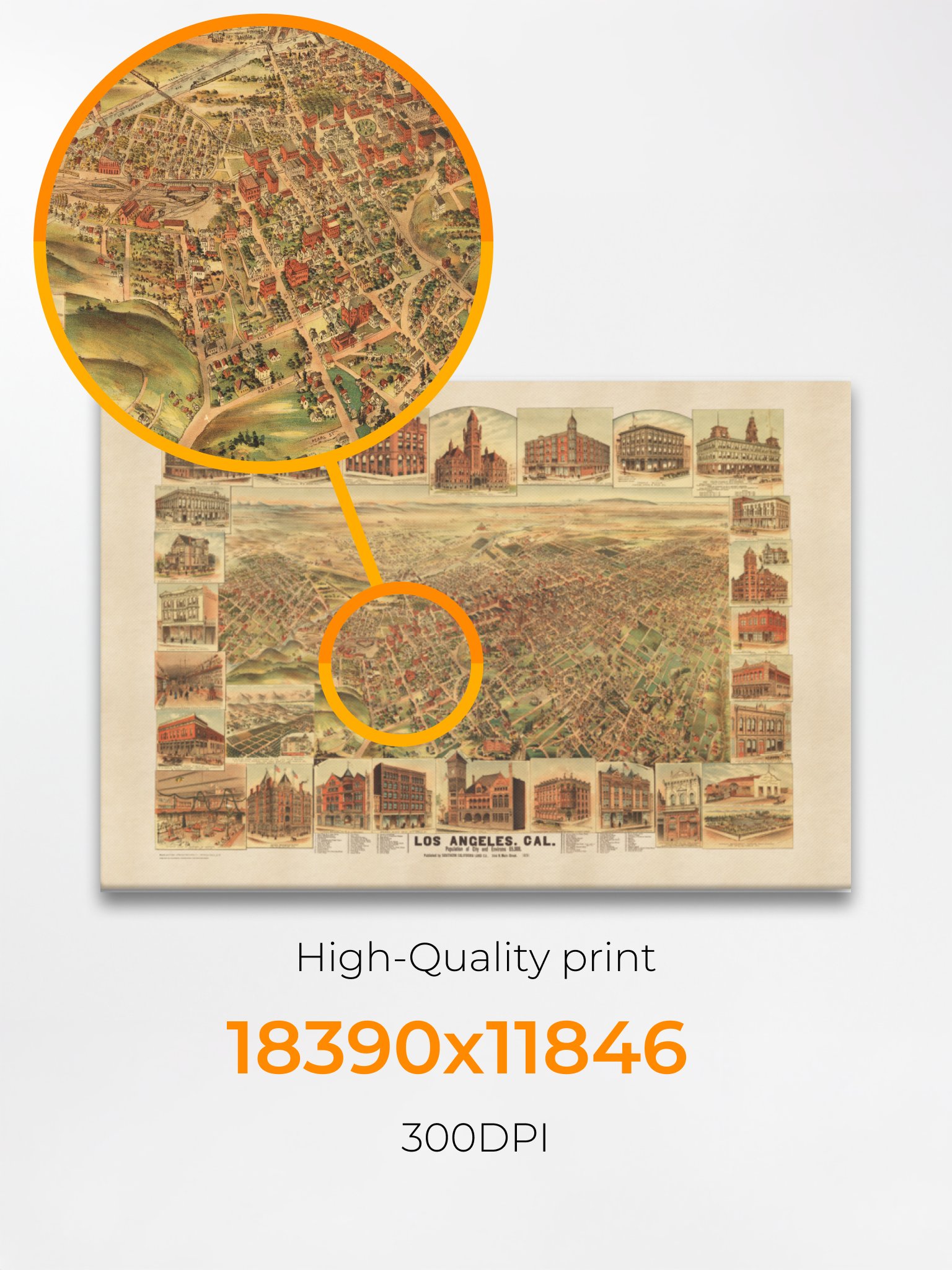 Los Angeles 1891 (Canvas Print) product image (4)
