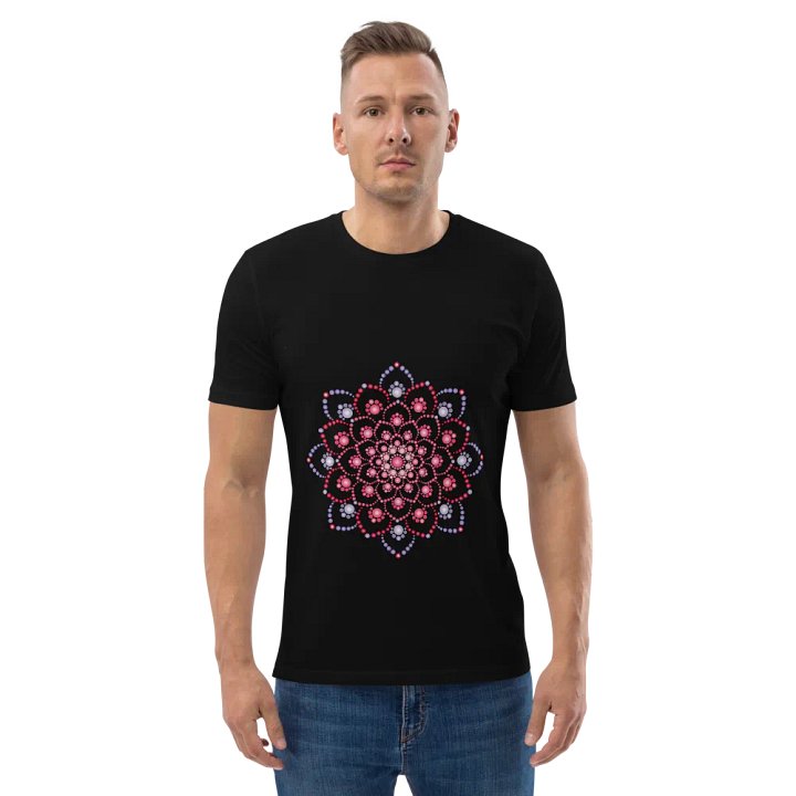 Purple and Pink Dot Mandala Organic T-Shirt product image (2)