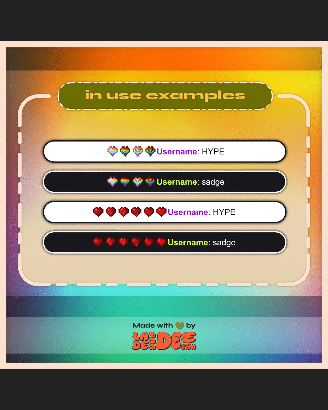 MC Detailed Heart Badges product image (2)