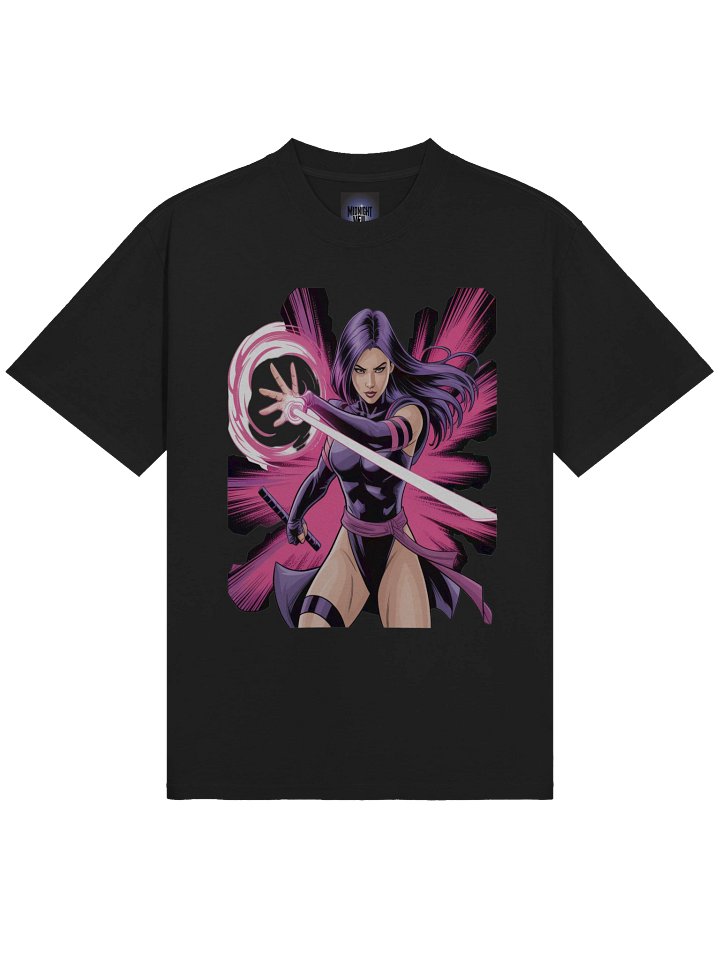 Psylocke Shadow Strike Oversized Faded T-Shirt - Exclusive Midnight Veil Designs Unisex Tee product image (1)