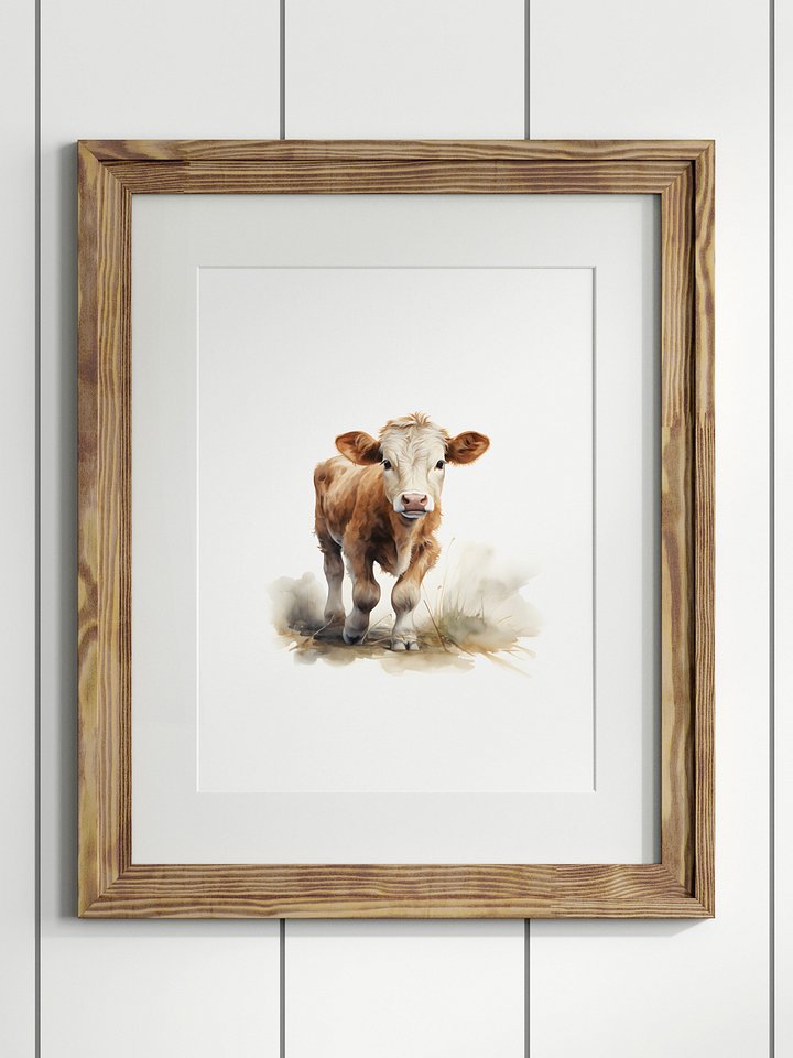 Cute Cow - Farm Animal Print A01 product image (1)