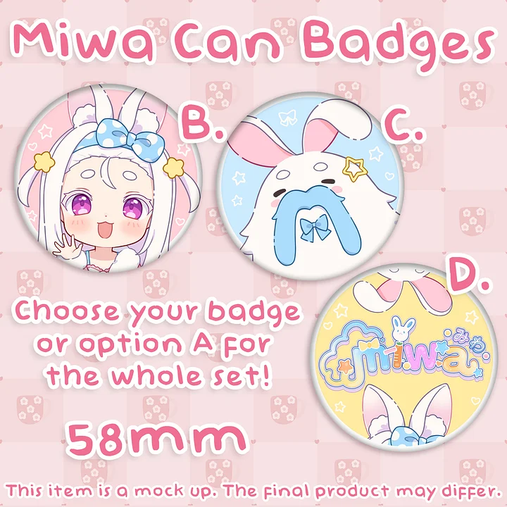 Miwa Birthday Can Badge Set [PREORDER] product image (1)
