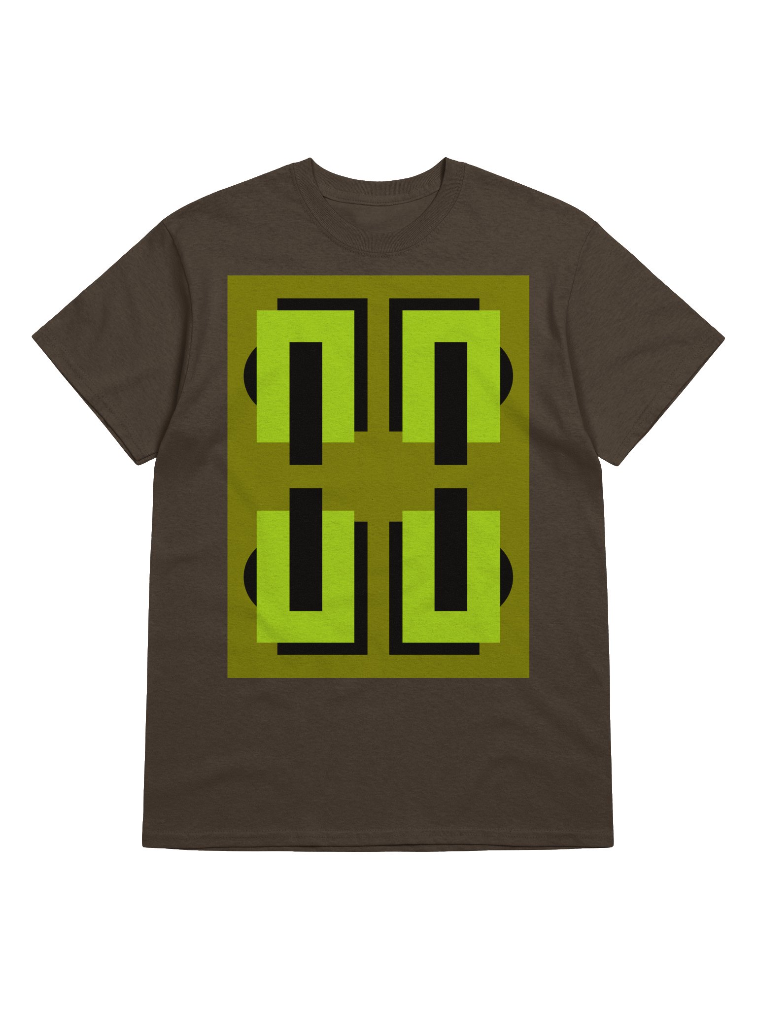 Geometric Green Grid T-Shirt product image (5)