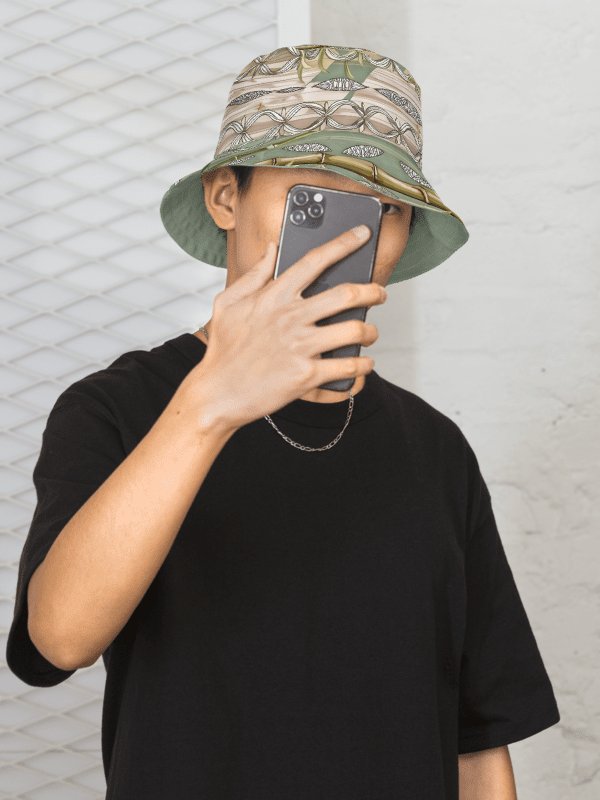 Reversible Lucky Bamboo Painted Bucket Hat product image (1)
