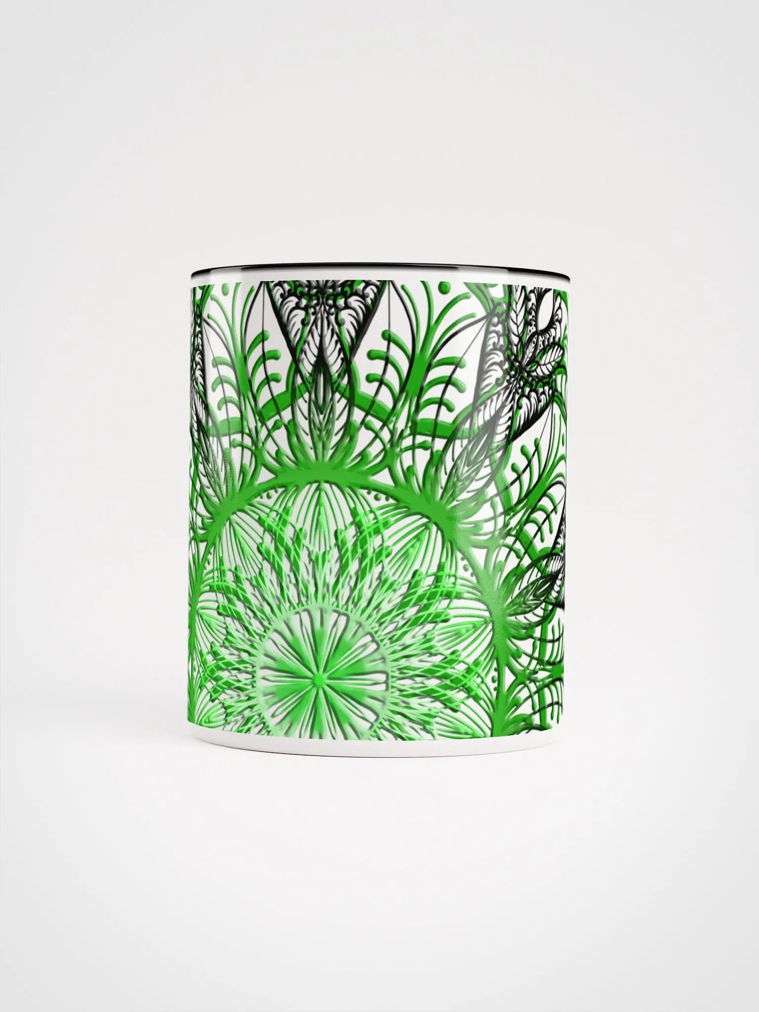 Symmetrical Green Delight Ceramic Mug product image (5)