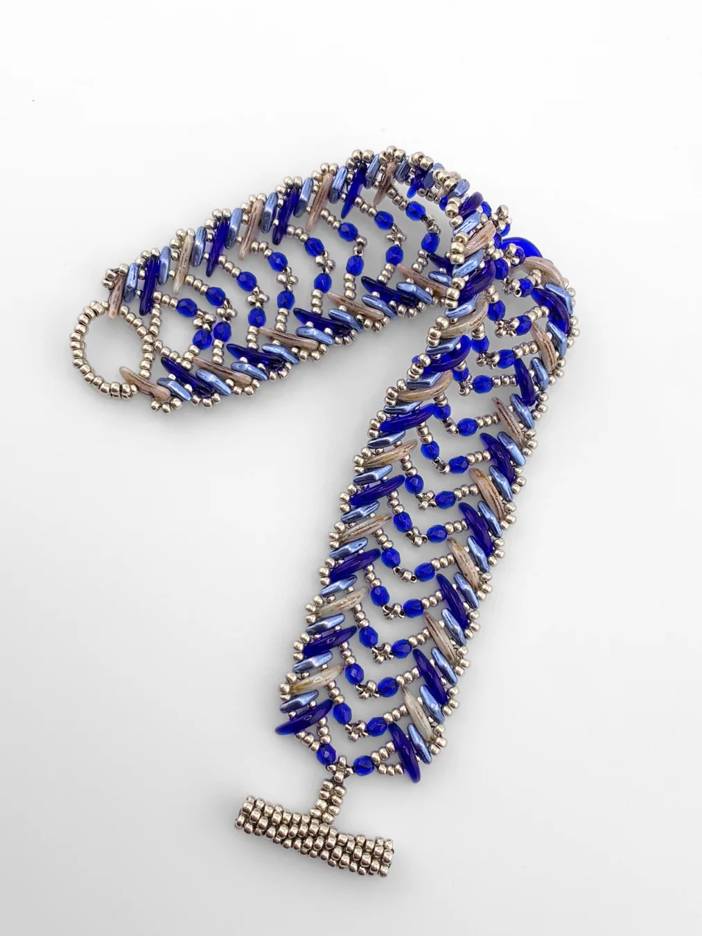 Mata Hari Beaded Crescent Bracelet - Blue product image (5)