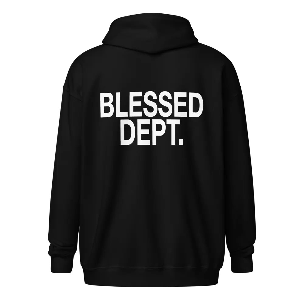 Blessed Dept. White Font Zip-Up product image (7)