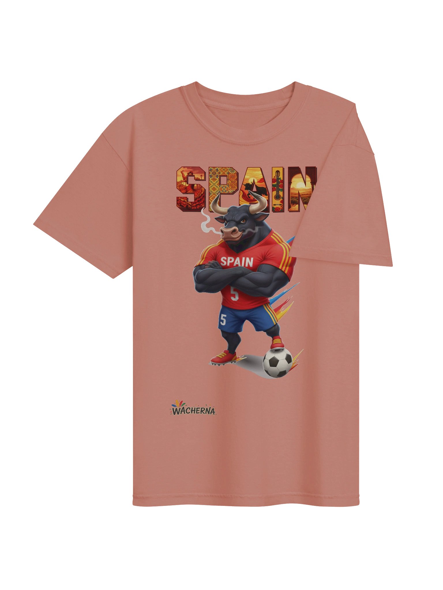 Spain Bull Mascot Fan Art T-Shirt – Vibrant Culture & Football Streetwear product image (102)