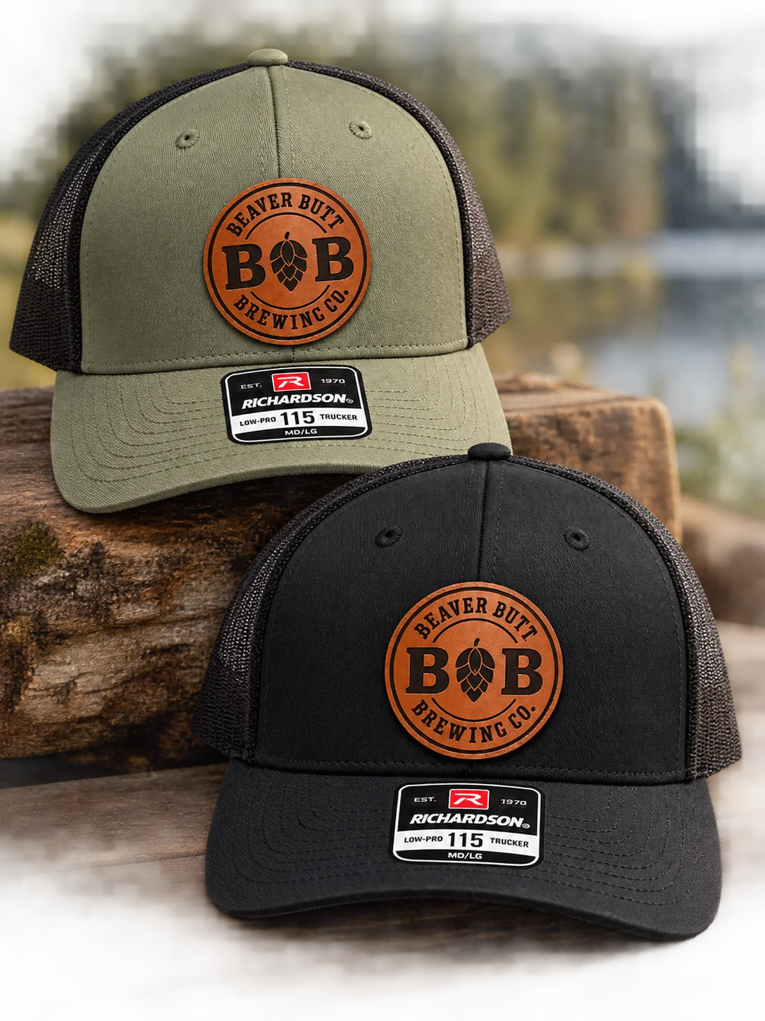 Beaver Butt Brewing Co. Leather Patch Hat product image (1)