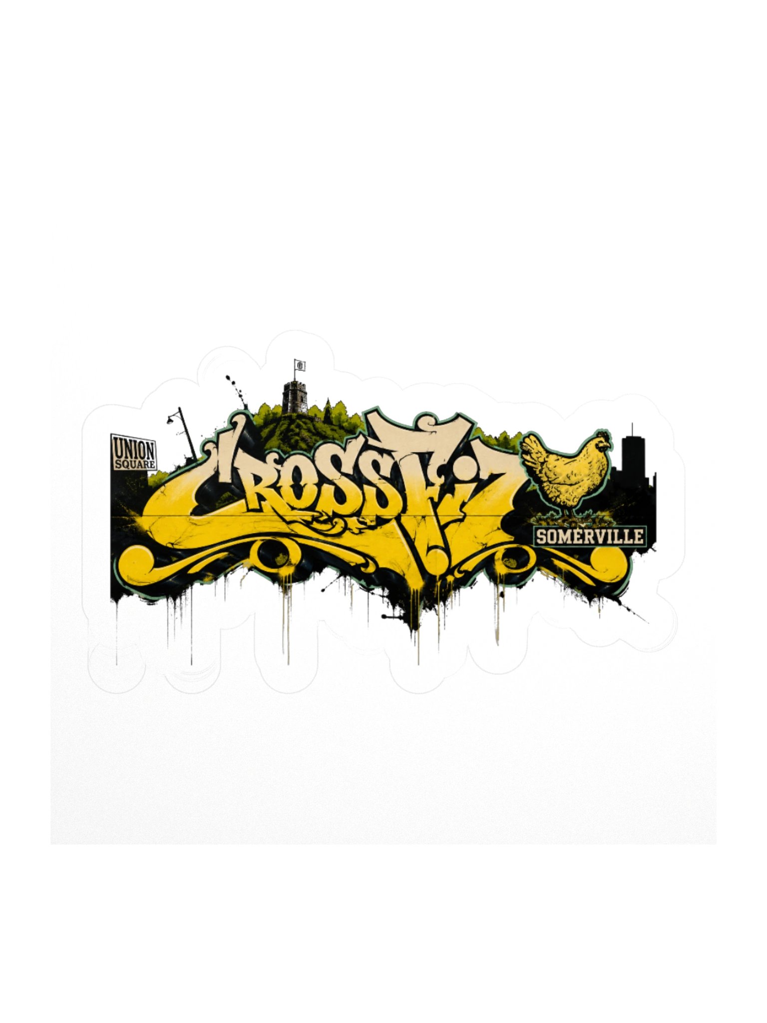 CFSV Graffiti Yellow-chicken Sticker product image (1)
