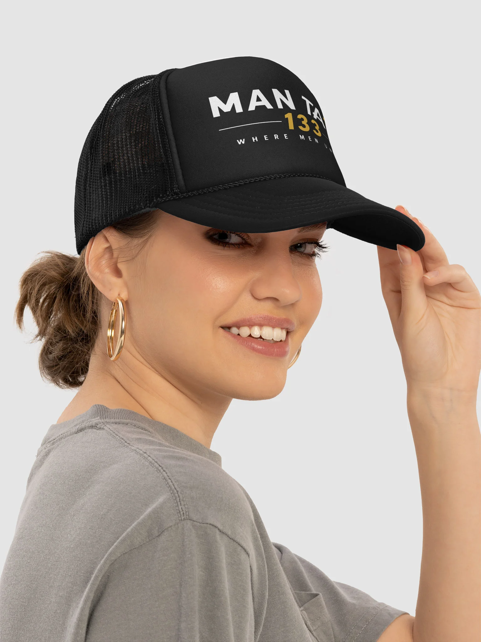MAN TA1K 133 “Where Men Unite!” Signature Trucker's Hat | Inspirational Streetwear| Wear the Mission. Represent the Brotherhood. product image (21)