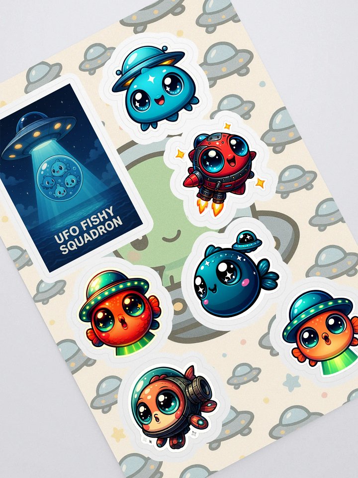 UFO Fishy Squadron Sticker Sheet product image (1)