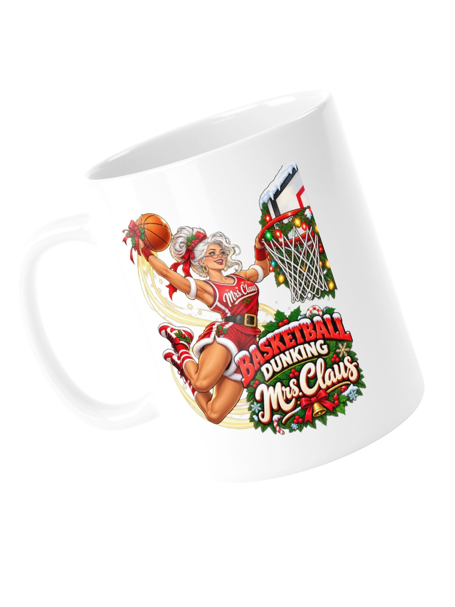 Basketball Dunking Mrs. Claus - Mug product image (13)