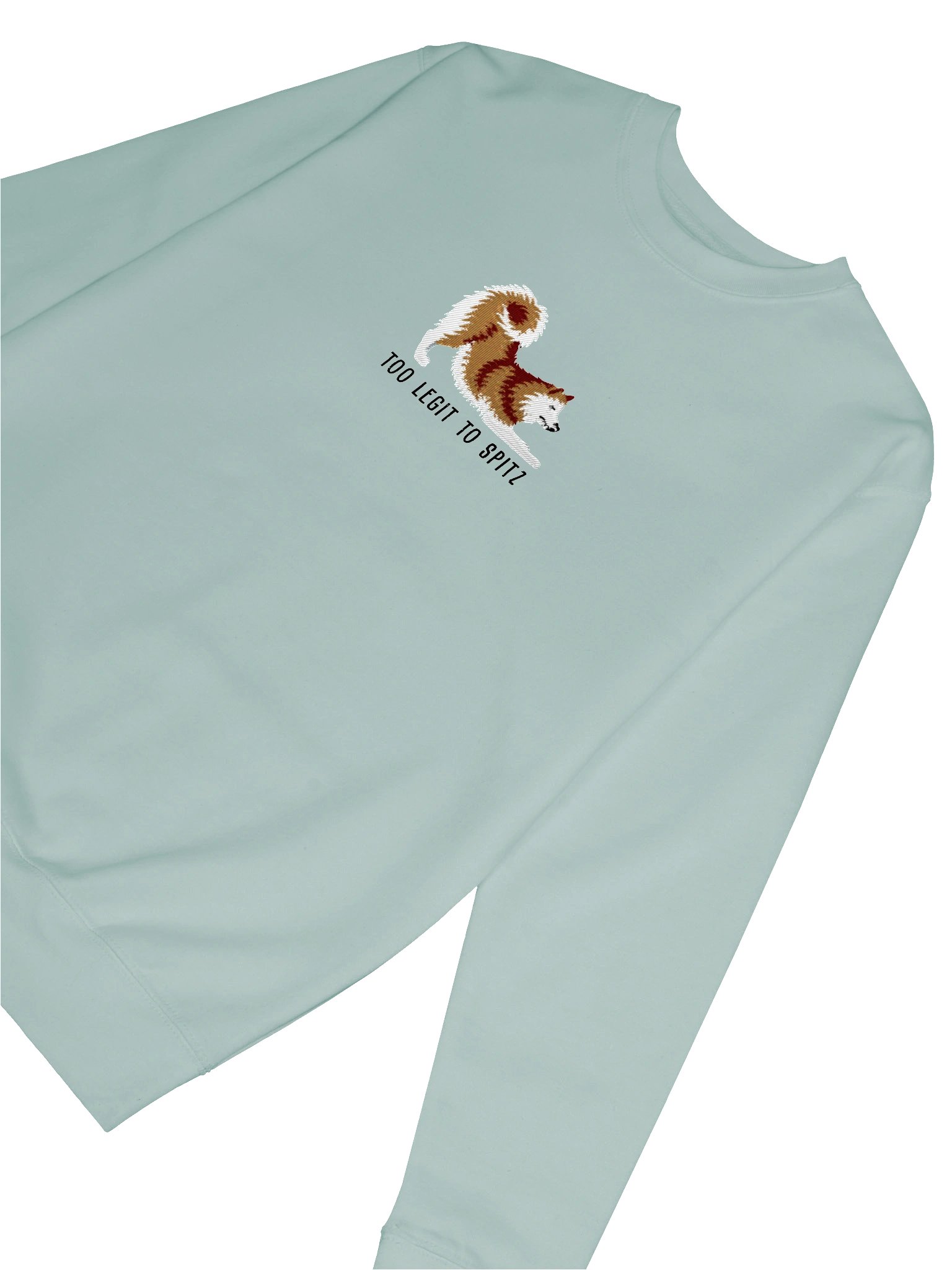 Too Legit to Spitz Sweatshirt (Embroidered) of a Finnish Spitz(Gold) product image (48)