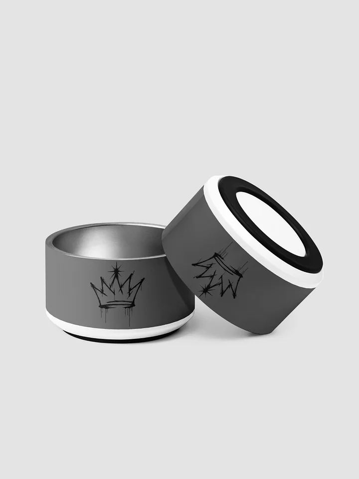 ONE KING Urban Crown Pet Bowl Gray product image (1)