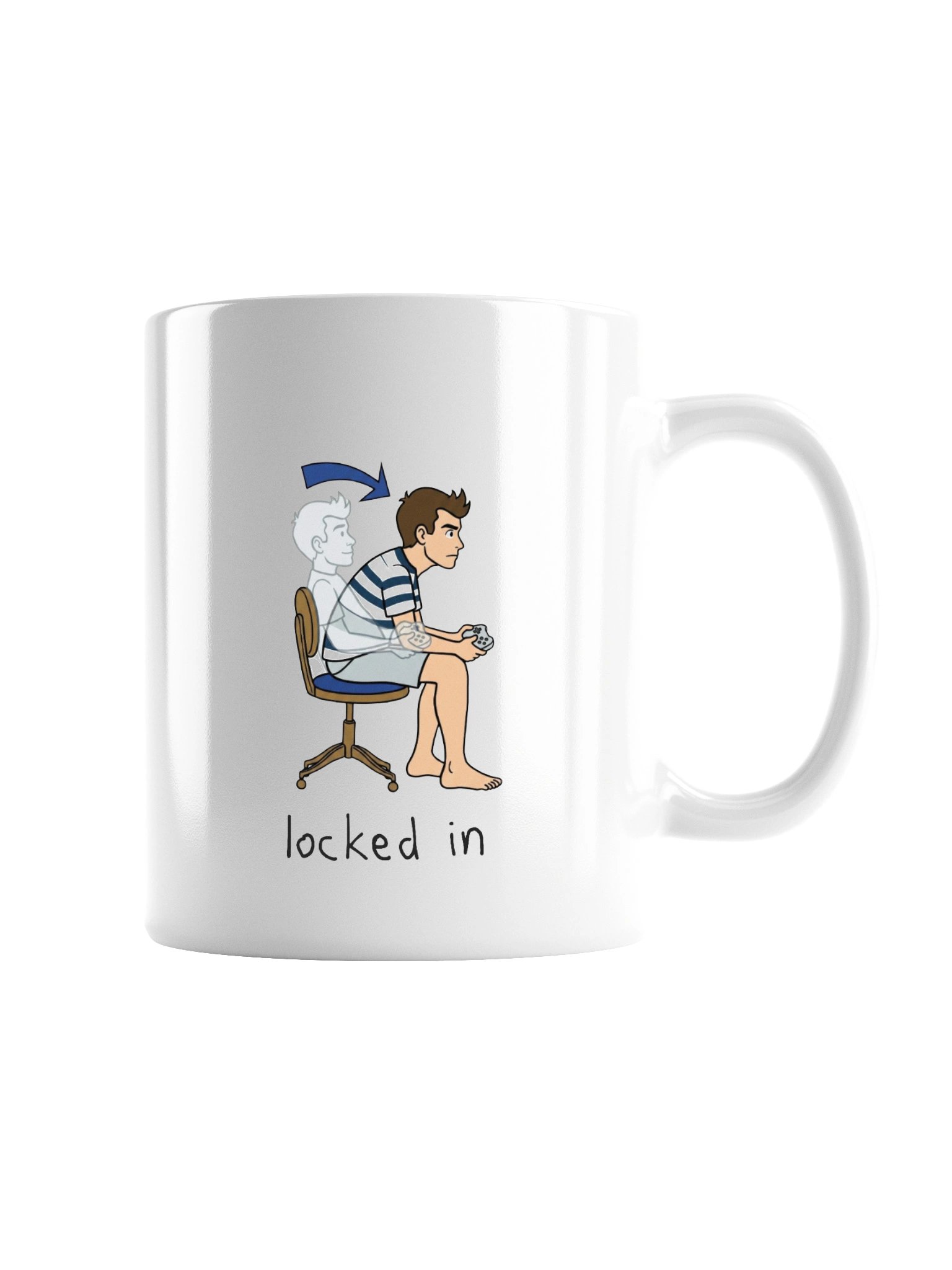 Locked In Mug – Funny Gamer Coffee Mug for Gaming Enthusiasts | 11oz Meme Mug product image (3)
