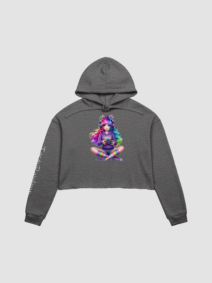 Comfy Gamer Girl Crop Top Hoodie product image (1)