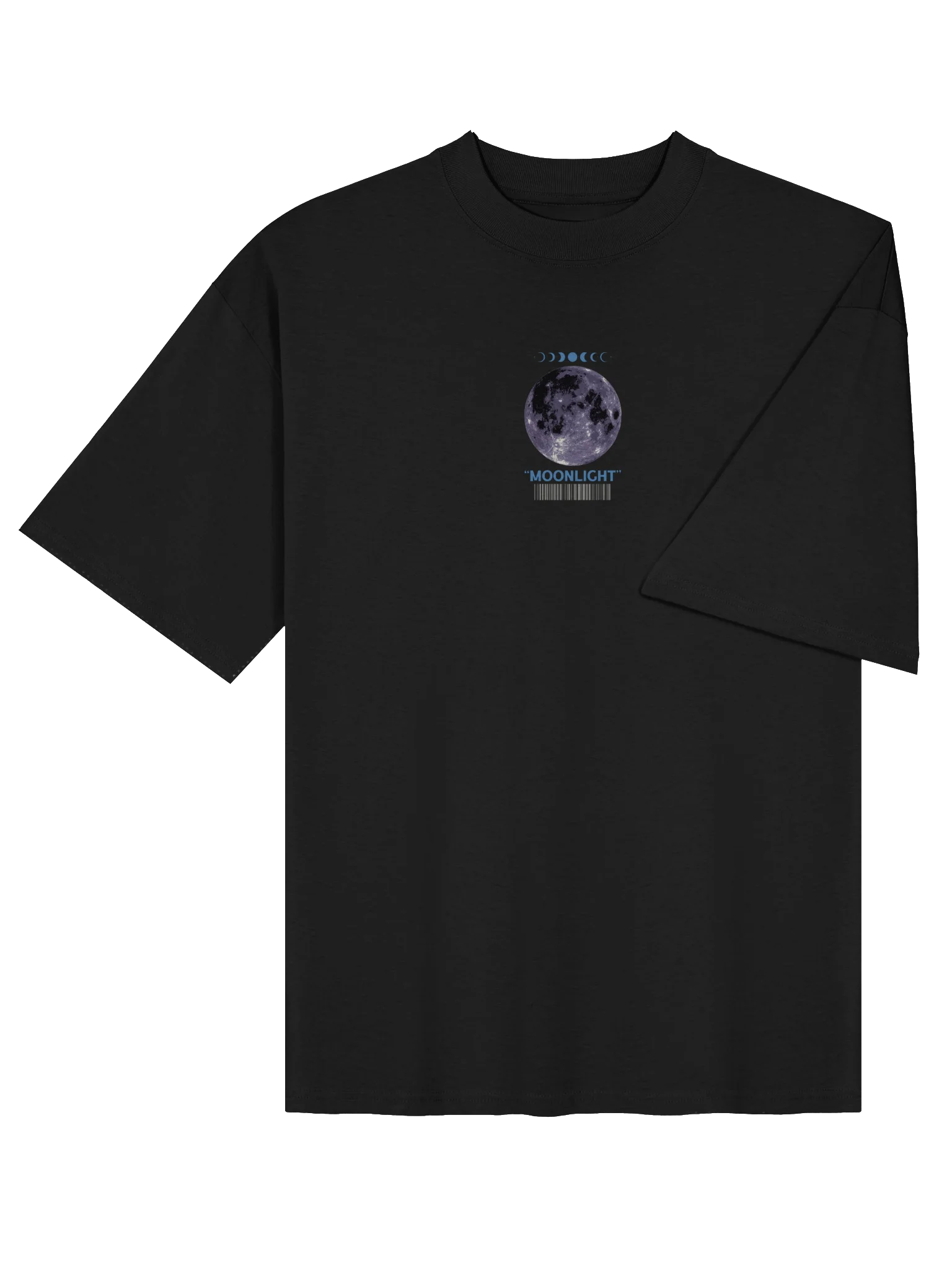 “Moonlight” Unisex Oversized T-Shirt in Black product image (4)