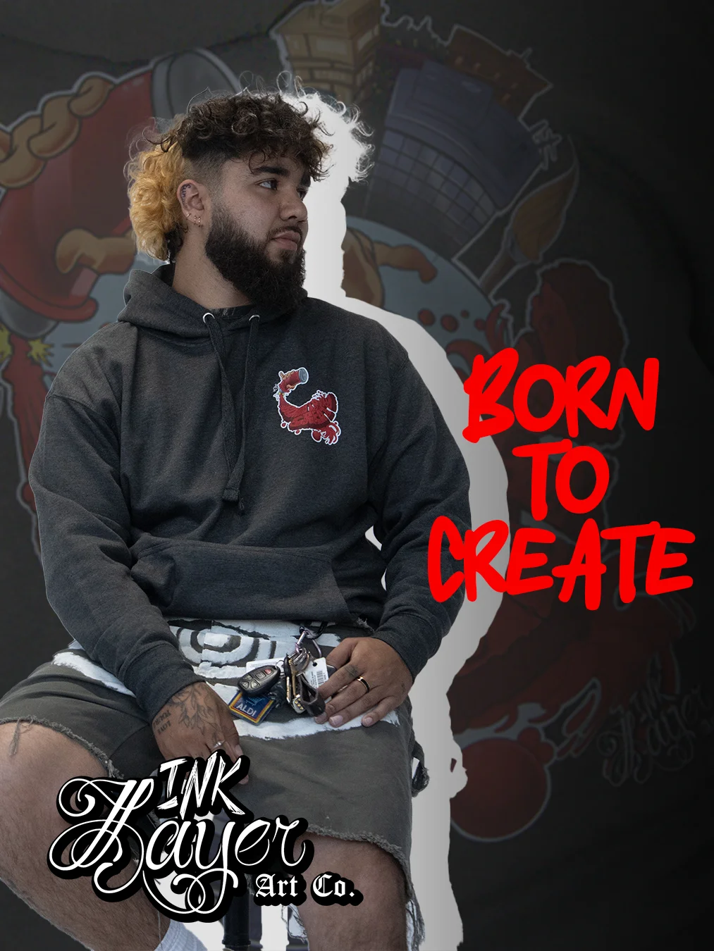 Born To Create Premium Hoodie product image (4)