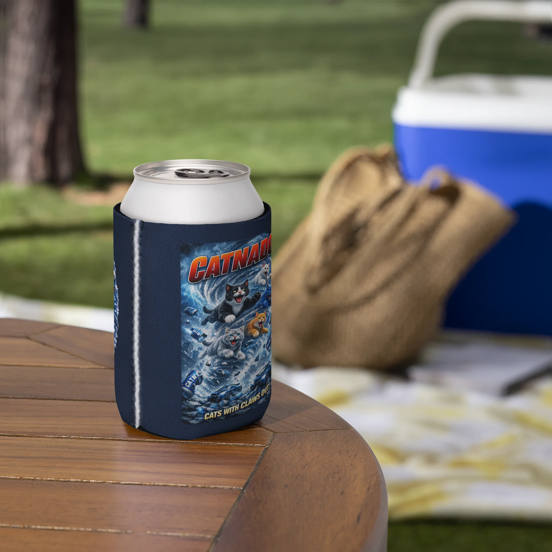 Catnado Blue fuel Can coozie product image (5)